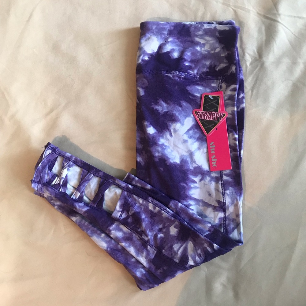Purple tie dye leggings!
